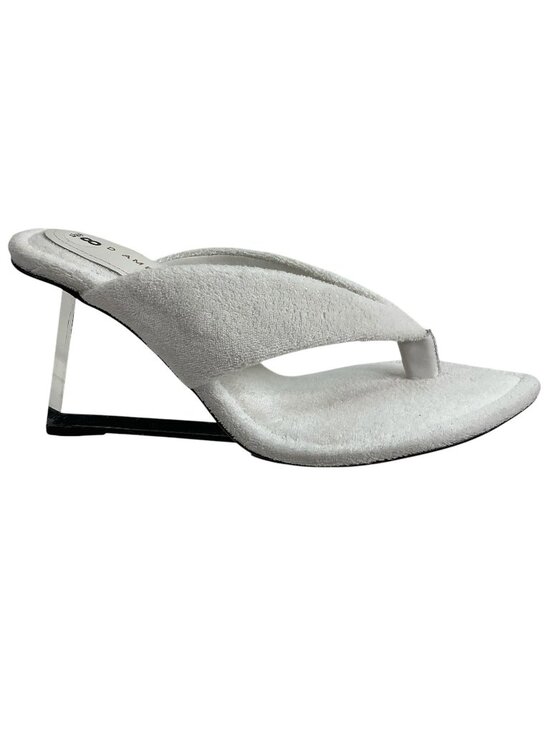 Good American Shoes - Good American Heels Womens Sz 8 White Terry Cloth Cinder F*cking Rella $260 Nwb